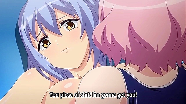 Time Stop at the School 4 - Hentai pervert fucks two swimsuit schoolgirls with time stop device