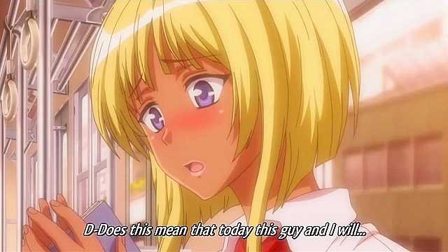 Five curvy schoolgirls have a public groupsex on an anime train