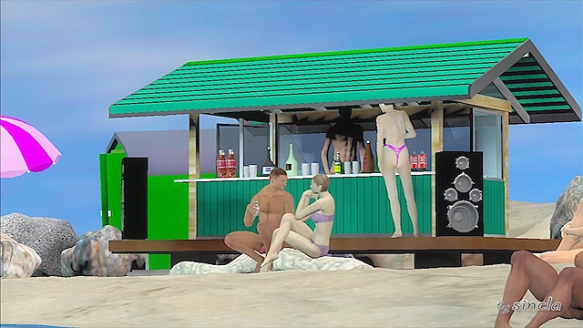 Big Gay Interracial Sex Adventure at the Beach - 3d porn