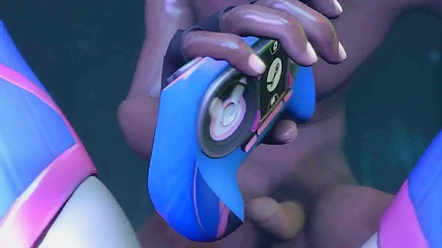 The Falling E-Sport Goddess - D.va is gangbanged by Roadhog and friends