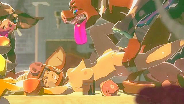 Zelda is fucked by Bokoblins beast monsters