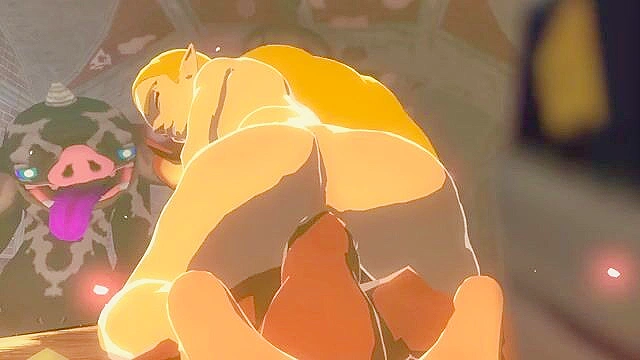 Zelda is fucked by Bokoblins beast monsters