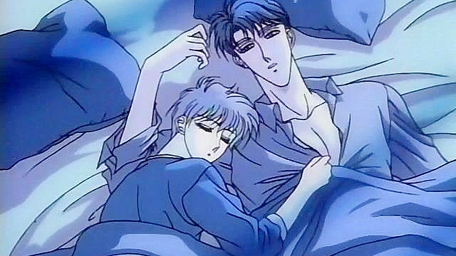 Gay hentai twink gets his dick sucked till he blows his load