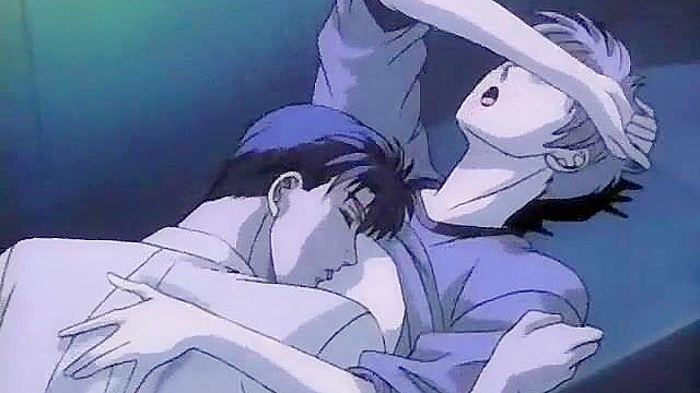 Gay hentai twink gets his dick sucked till he blows his load