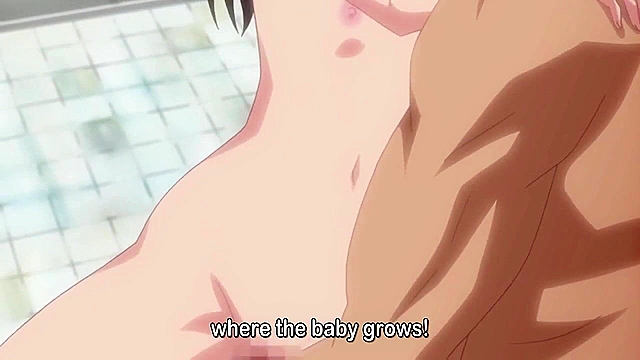 Little Landlady 2 - Petite anime girl fucks muscular big guy in shower sex