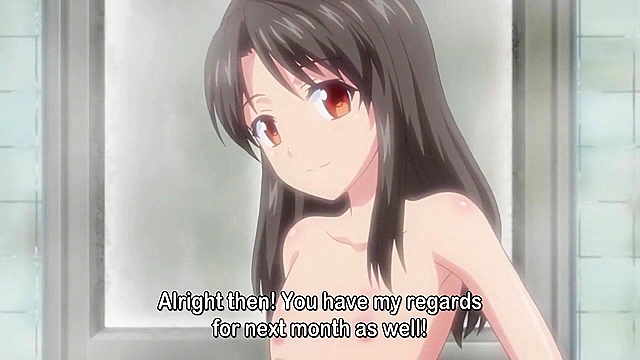 Little Landlady 2 - Petite anime girl fucks muscular big guy in shower sex