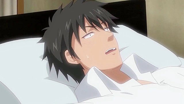 Little Landlady 2 - Petite anime girl fucks muscular big guy in shower sex