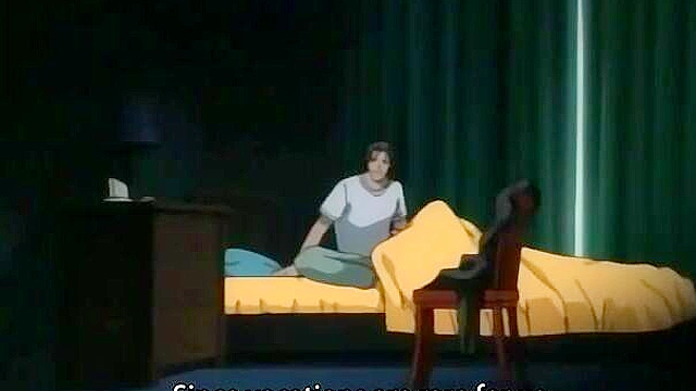 Mystery of the Necronomicon 1 - Ugly bastard blackmails anime girl into a BJ while watching a porno