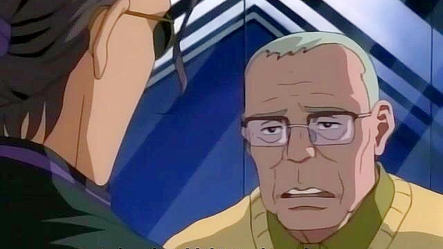 Mystery of the Necronomicon 1 - Ugly bastard blackmails anime girl into a BJ while watching a porno