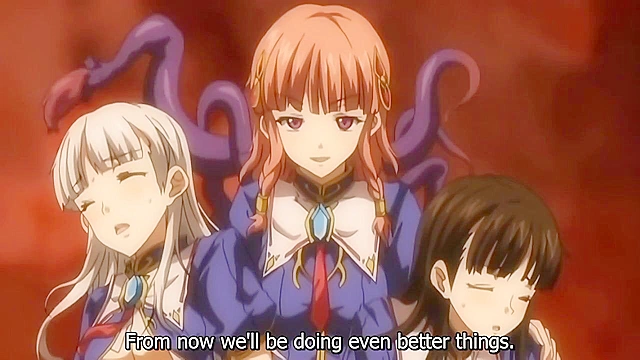 Grimoire of the Divine Comedy 1 - Tentacle monster bangs teen in all holes in library