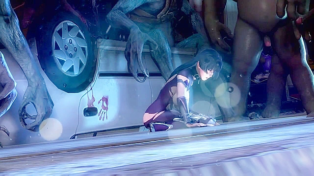 Taimanin Asagi 1 - Busty female ninja is gangbanged by filthy demons