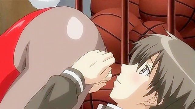 Tennis camp turns into an anime threesome public fuck in the basketball gym