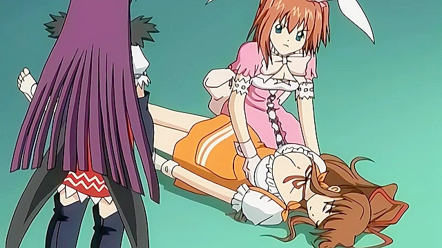 Variable Geo Neo 3 - Hentai maids orgasm as their pussies rub together