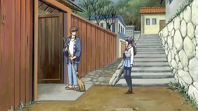 Secret Hot Spring - Anime virgin is banging outdoors while pervs watch