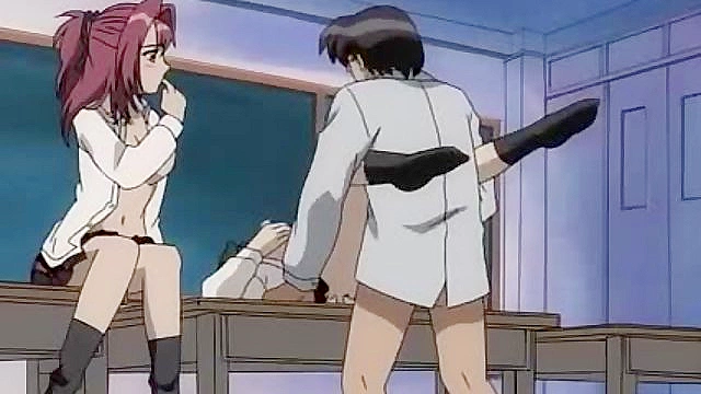 Private Sessions 2 ep1 - Fake professor bangs hot college girls in hentai threesome