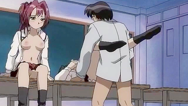 Private Sessions 2 ep1 - Fake professor bangs hot college girls in hentai threesome