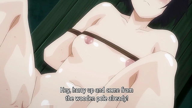 Female Ninja Botan 2 - Villagers gangbang and double penetrate sexed up ninjas