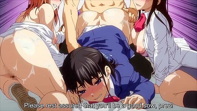 Harem Cult 4 - School president gets fucked in hentai schoolgirl orgy
