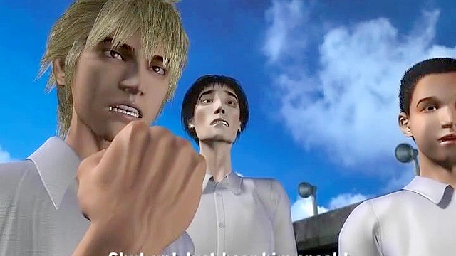 Omega 1 Vampire vs. Kung Fu Girl - 3D hentai schoolgirl threesome in classroom