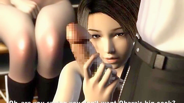 Omega 1 Vampire vs. Kung Fu Girl - 3D hentai schoolgirl threesome in classroom