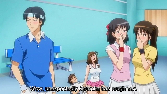 School tennis practice turn into schoolgirl hentai public orgy