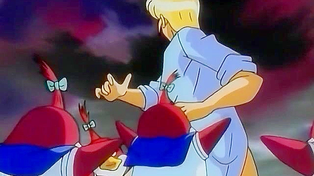 Lunatic Night 3 - Hentai lesbian warriors do battle in huge pussy licking orgy