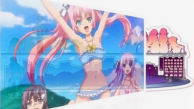 Convenient Sex Friends? 4 - Arahama fucks his busty hentai harem on a public beach