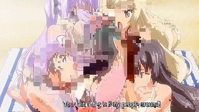 Convenient Sex Friends? 4 - Arahama fucks his busty hentai harem on a public beach