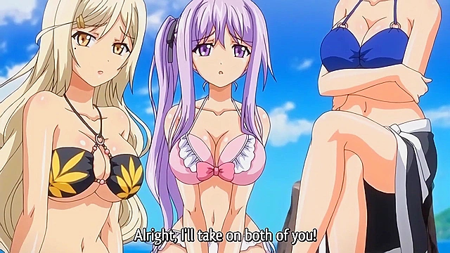 Convenient Sex Friends? 4 - Arahama fucks his busty hentai harem on a public beach