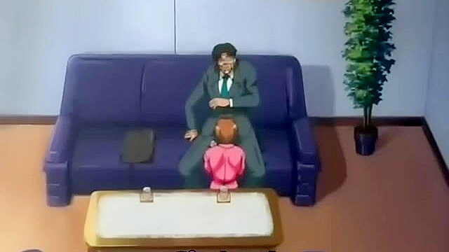 Cute hentai redhead gets her ankles pinned to her ears and takes a deep fuck in cunt