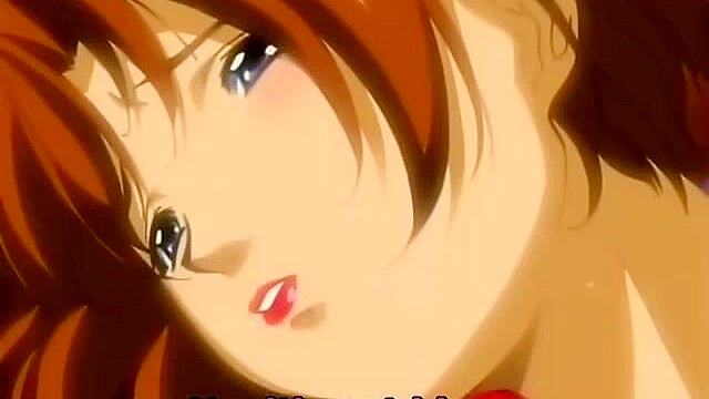 Cute hentai redhead gets her ankles pinned to her ears and takes a deep fuck in cunt