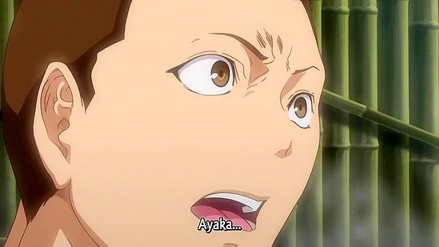 Busty hentai housewife gets gangbanged in public bath in front of husband