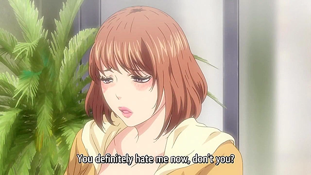 Busty hentai housewife gets gangbanged in public bath in front of husband