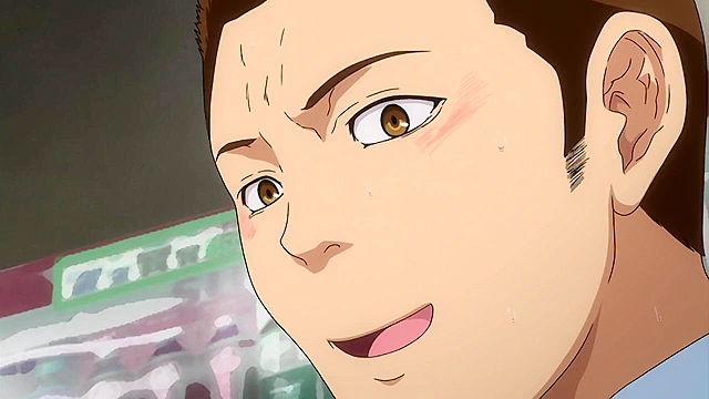 Busty hentai housewife gets gangbanged in public bath in front of husband