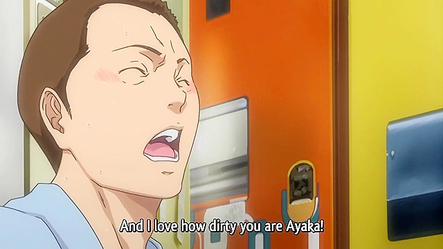 Busty hentai housewife gets gangbanged in public bath in front of husband