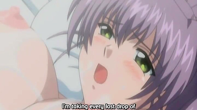 Sexy succubus uses a strapon to steal her soul in dirty hentai threesome