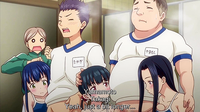 Ikumonogakari 1 - Petite hentai schoolgirls in public bath orgy