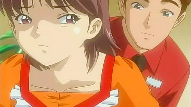 Menu XXL 3 - Burger shop manager bangs anime teen employee in bathroom