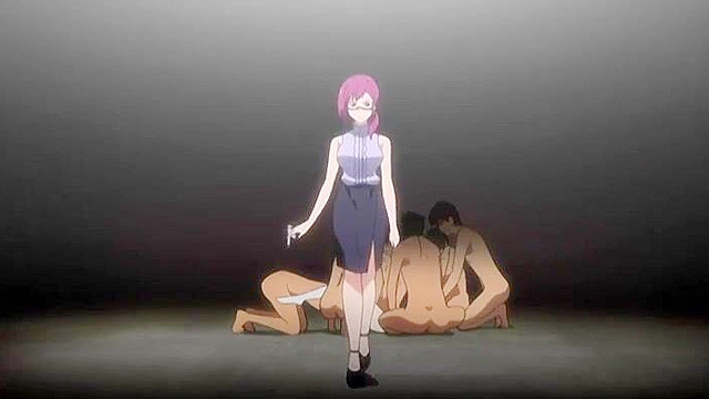 Hentai schoolgirl watches while her friend is gangbanged in all holes