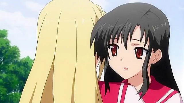 Hentai schoolgirl watches while her friend is gangbanged in all holes