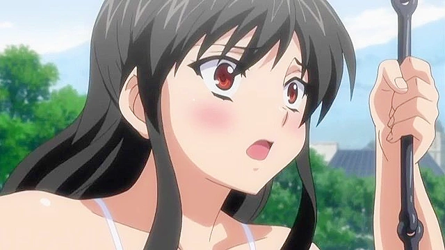 Hentai schoolgirl watches while her friend is gangbanged in all holes