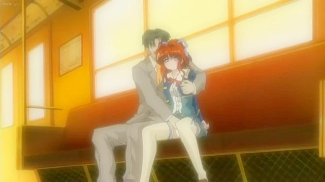 Last Train to Gropesville 1 - Anime teen redhead watches while girls get fucked on train