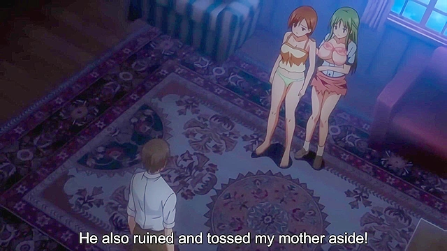 Atonement 4 - Busty teen anime virgin is held by friend while fucked hard