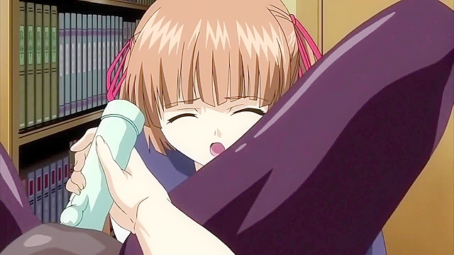 Ringetsu 3 - Naughty anime schoolgirls masturbate their pussies in the library