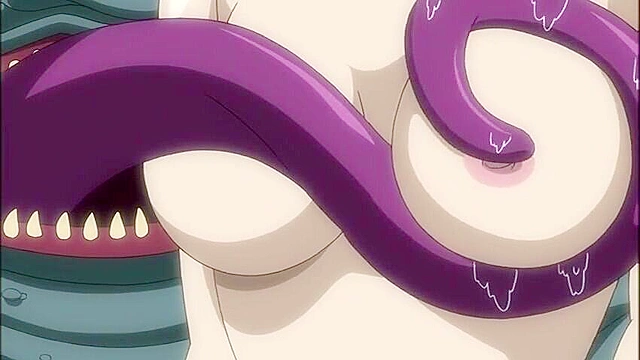 Aliens sell a human female virgin as a sex slave and gang fuck her mouth