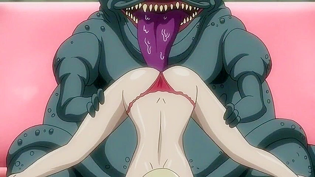 Aliens sell a human female virgin as a sex slave and gang fuck her mouth