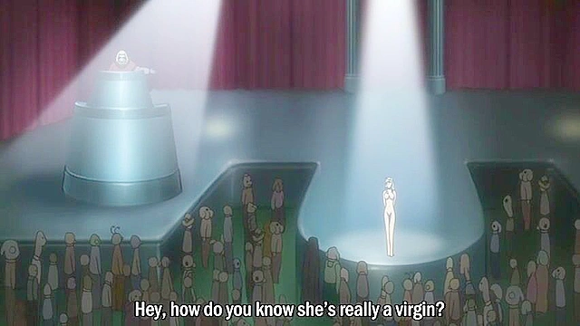 Aliens sell a human female virgin as a sex slave and gang fuck her mouth