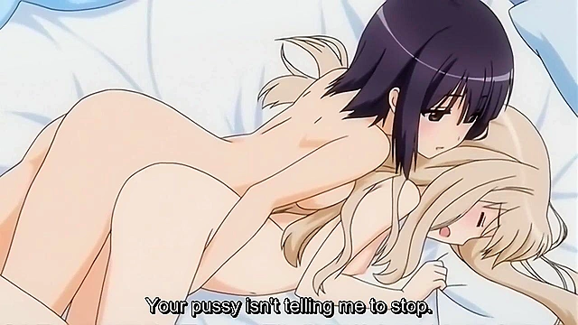 A Kiss for the Petals - Petite schoolgirls with small tits have erotic lesbian anime sex