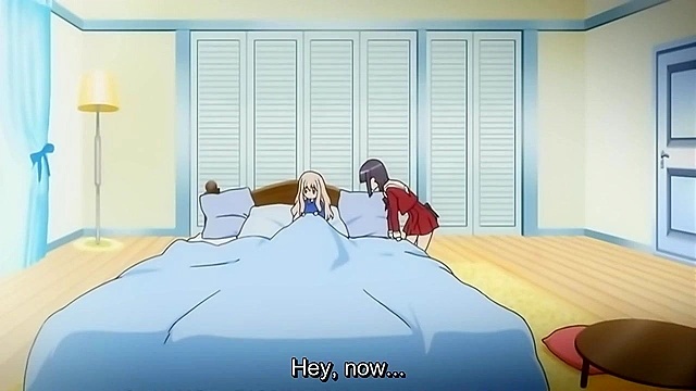 A Kiss for the Petals - Petite schoolgirls with small tits have erotic lesbian anime sex