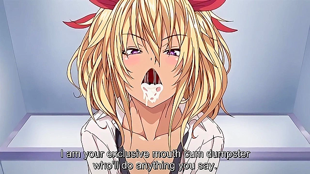 Succubus App 1 - Bitchy hentai schoolgirl hypnotized and sucks dick in bathroom